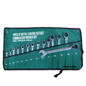 14PCS 72 Teeth Double Ratcheting Wrenches Ratchet Spanner CRV Chrome Vanadium Heavy Duty